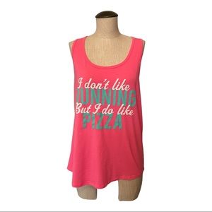 Chin Up Apparel Funny Running Shirt Tank Top 
Size Large